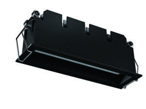 Врізний точковий світильник заливного типу flood light 4000К 15Вт 40°,150*44*57.5mm (142*36mm) 5 flood light, 220V чорний