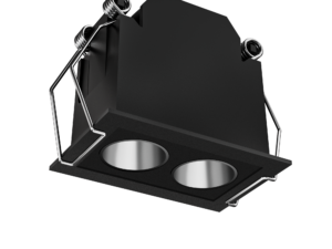 Врізний точковий світильник 3000К 6Вт 40°, 68*44*57.5mm (60*36mm) 2 light recessed, 220V чорний